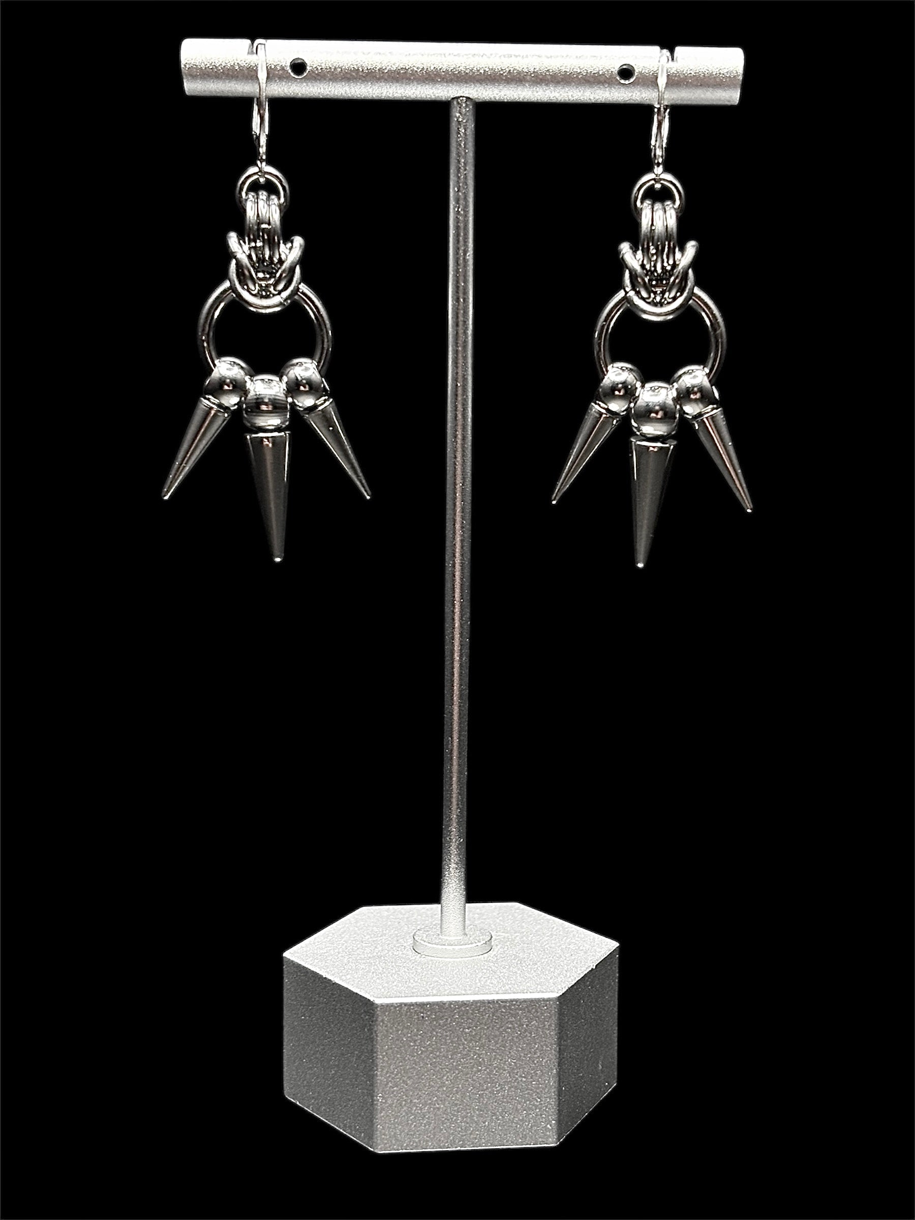 Triple Spike Earrings