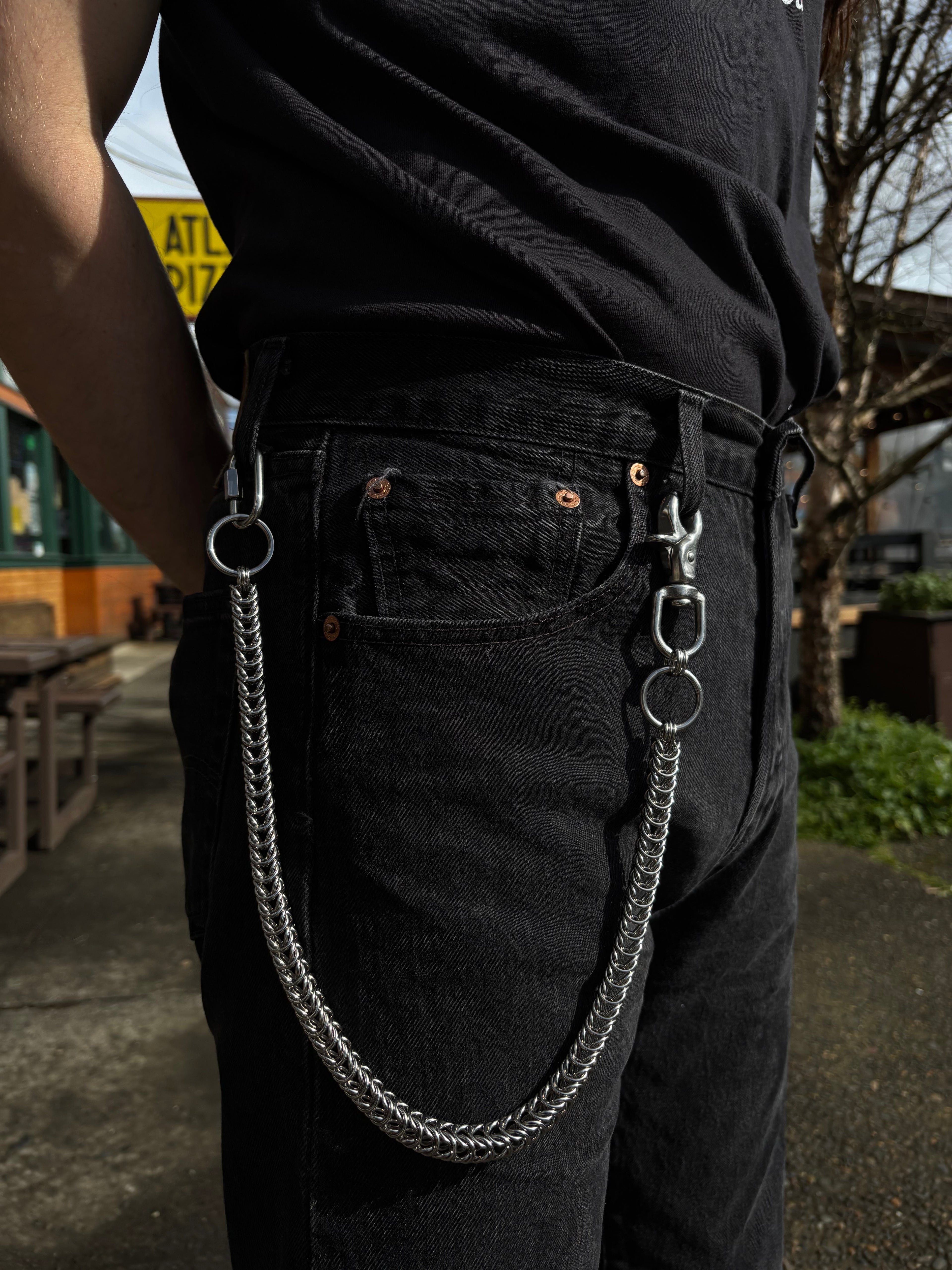 Box Weave Wallet Chain -16G