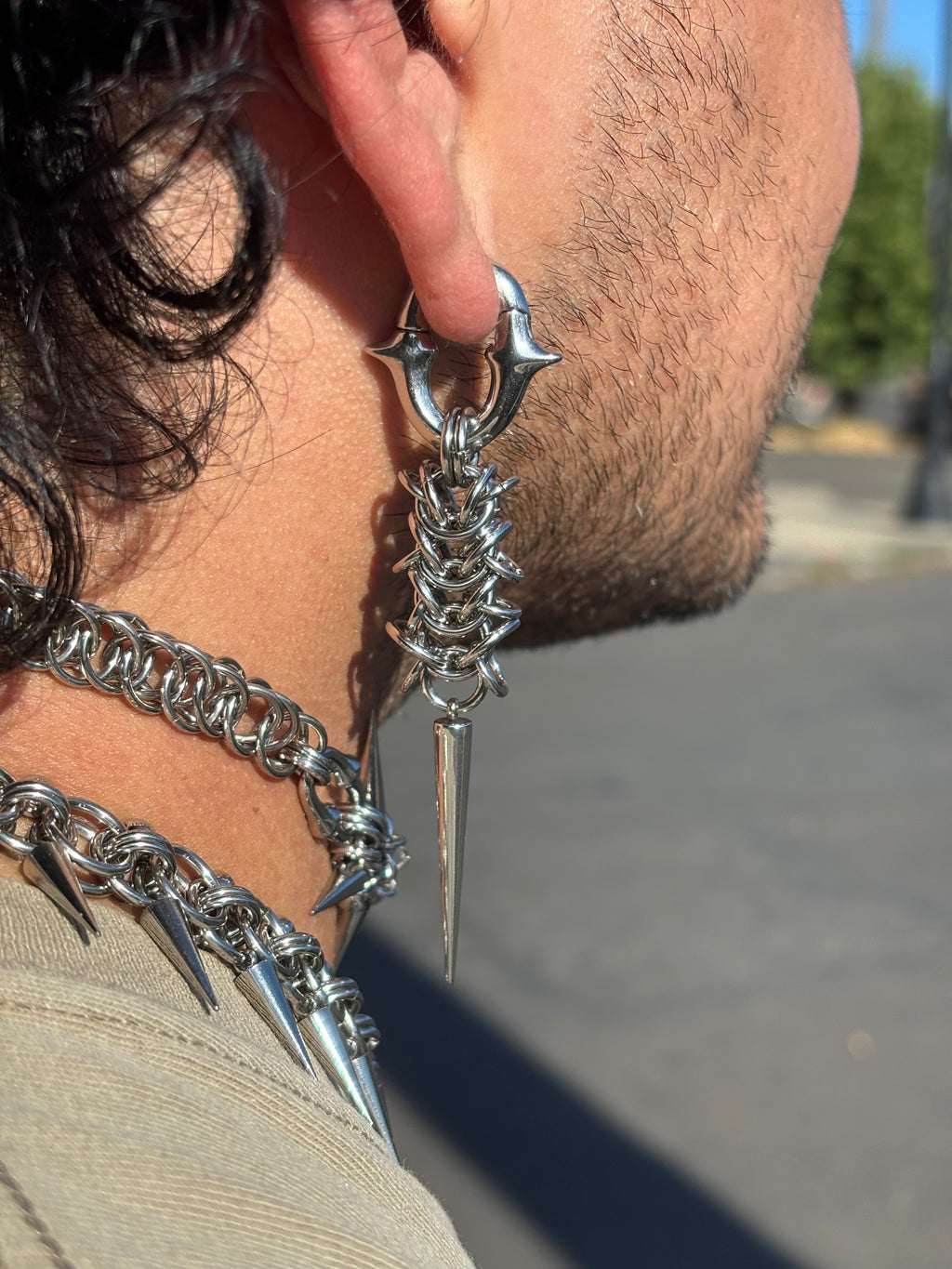 Spiked Chain Link Ear Weights