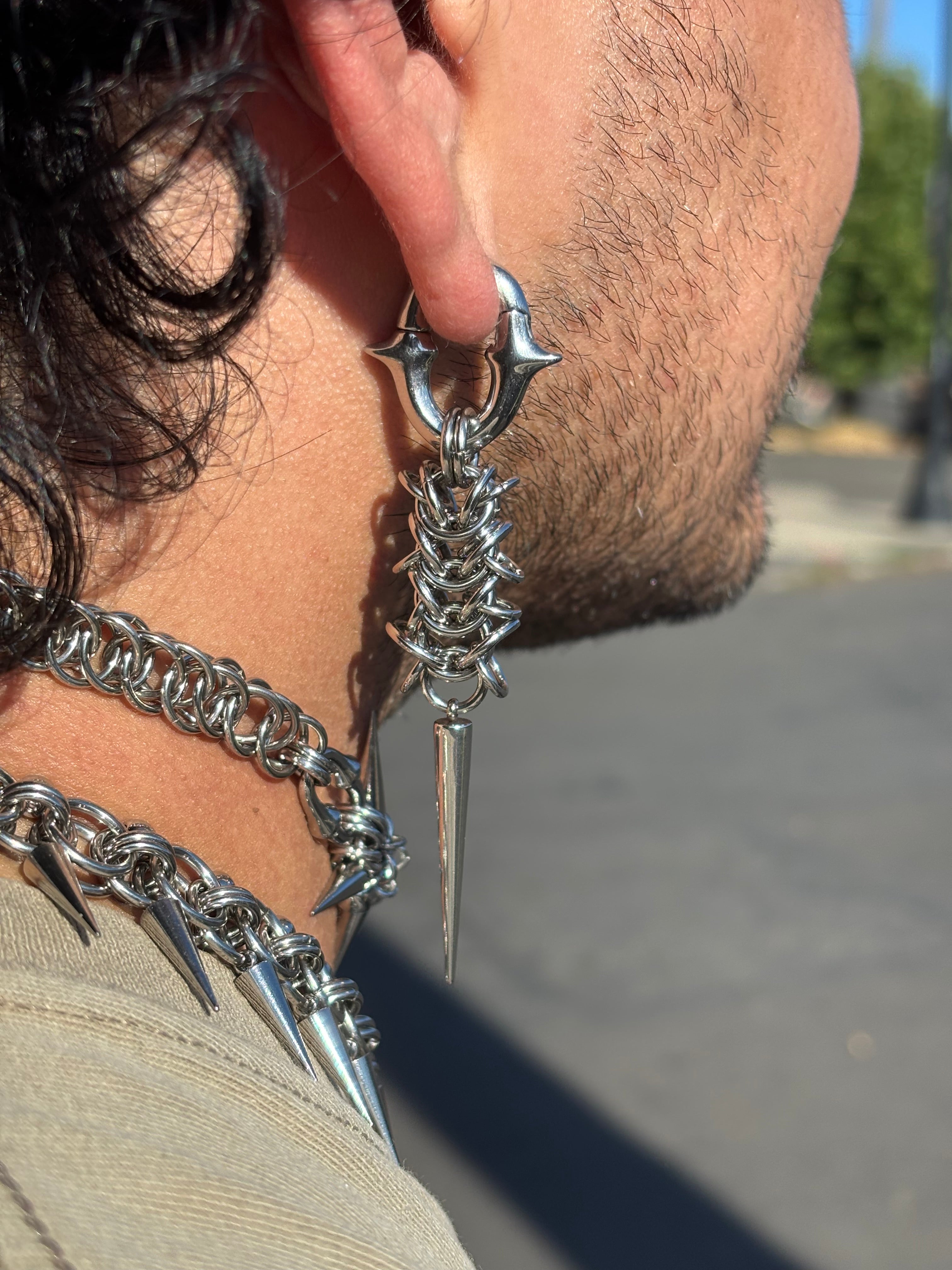 Spiked Chain Link Ear Weights