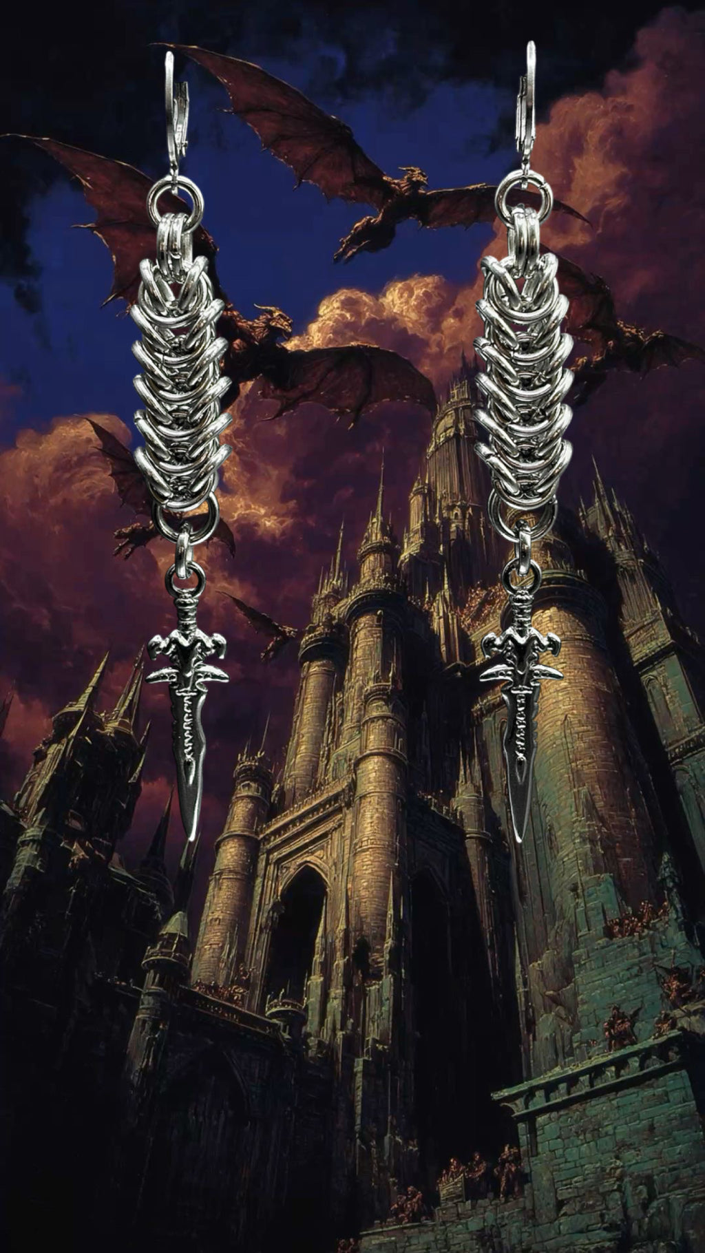 Dagger Dragger Earrings