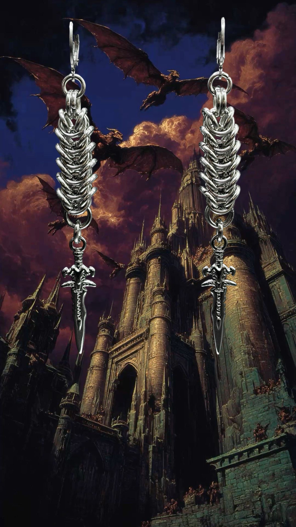 Dagger Dragger Earrings