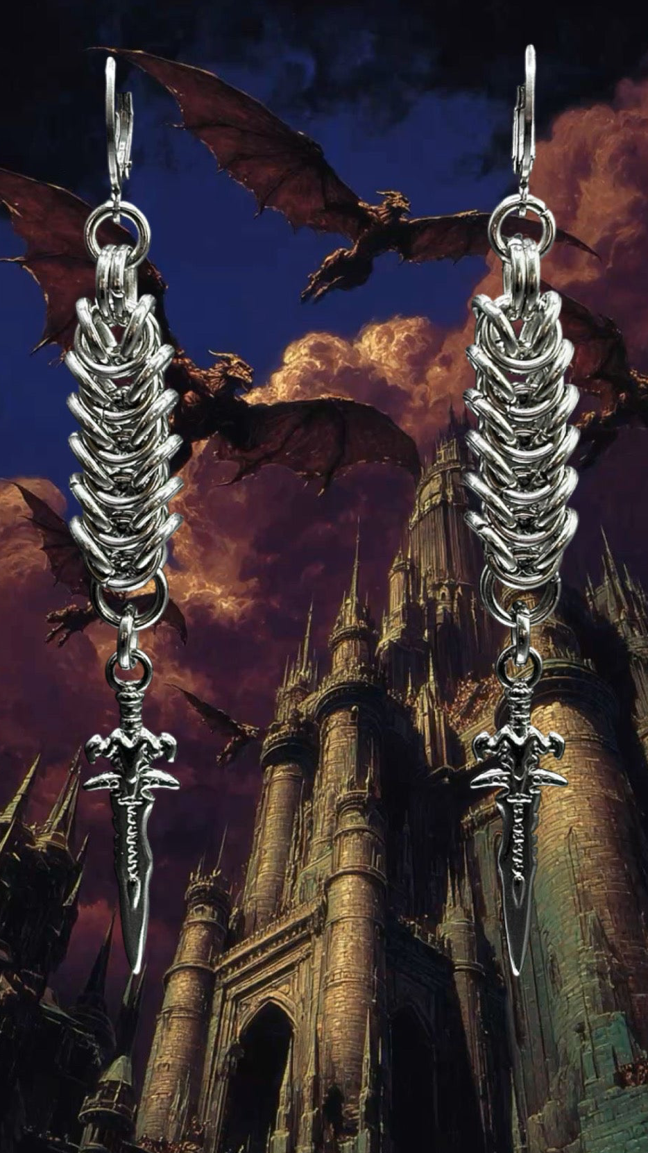 Dagger Dragger Earrings