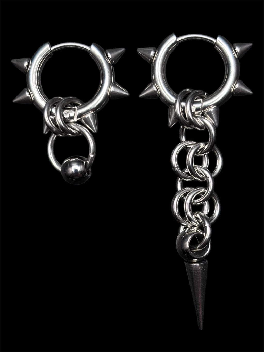 Spiked Asymmetrical earrings