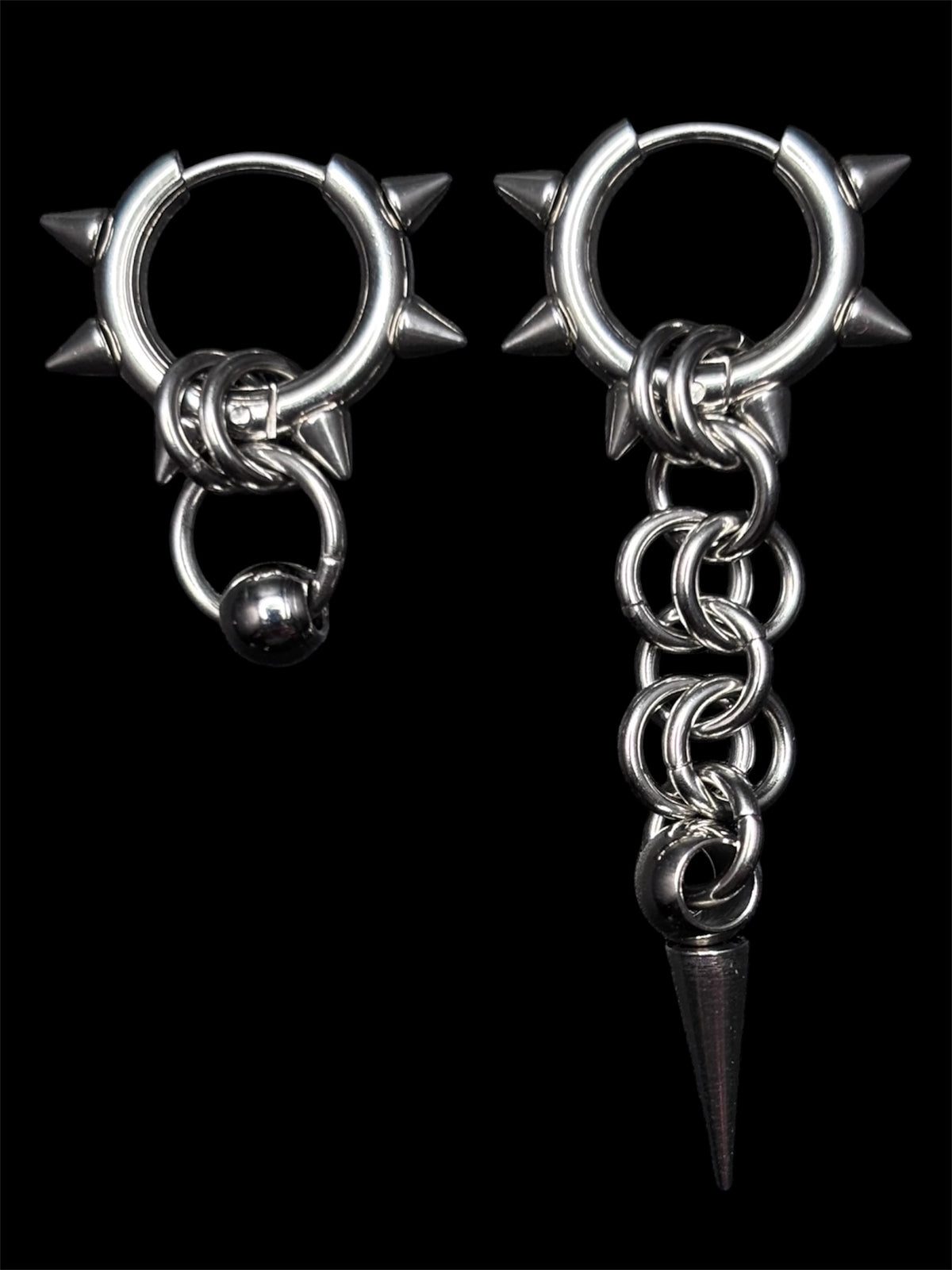 Spiked Asymmetrical earrings